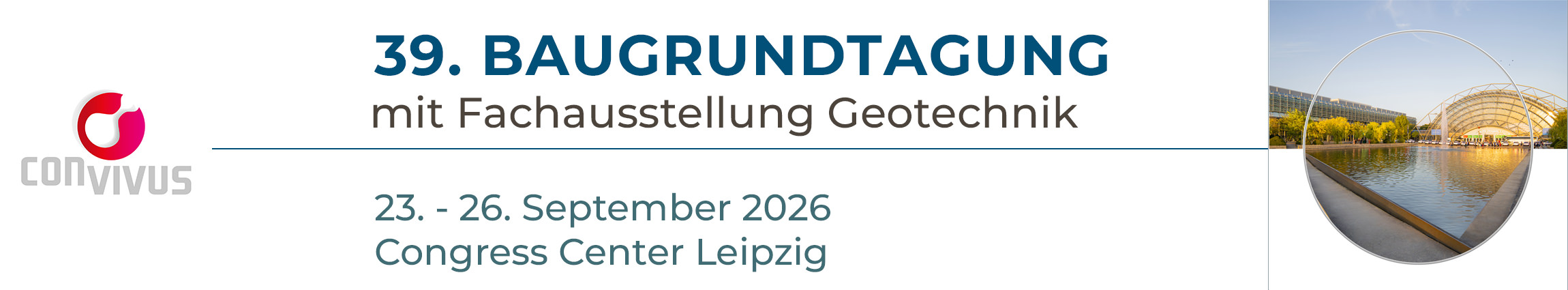 BGT2026 - 39. Baugrundtagung mit Fachausstellung Geotechnik, 23.- 26. September 2026